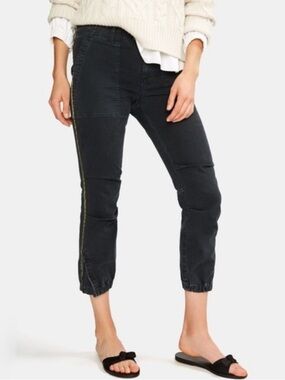 Nili Lotan Cropped Military Pant Navy Blue Cotton Boho Minimalist Casual Women 2
